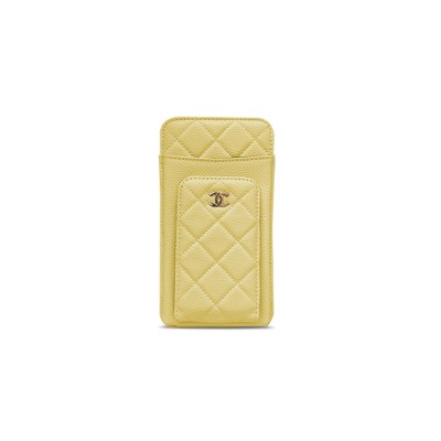 CHANEL CAVIAR QUILTED CC PHONE HOLDER (18*10*3cm) 